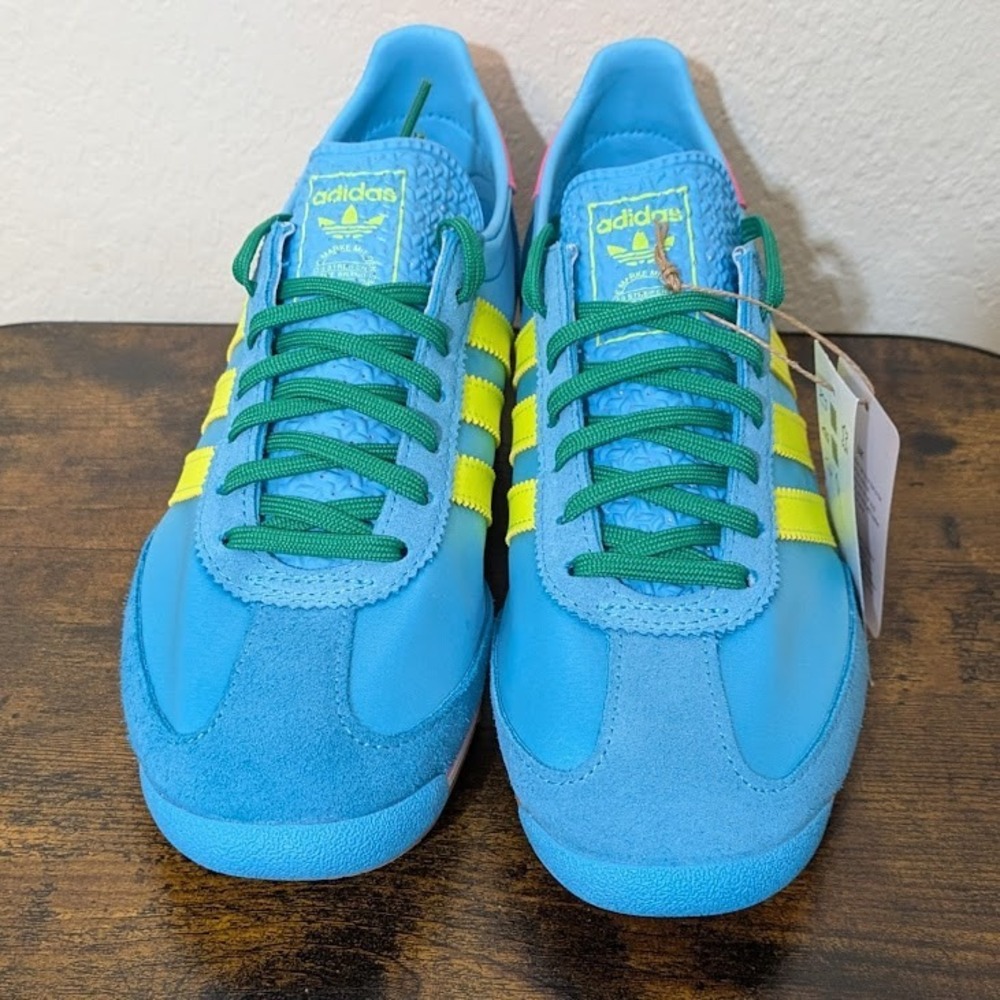 NEW Adidas SL 72 OG Sneakers Womens Sz 6.5 Sky Rush Solar Yellow Lucid Pink - Picture 2 of 16